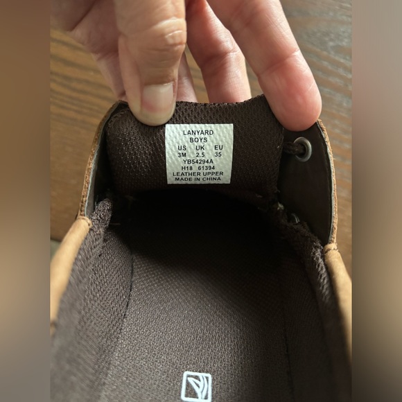 Boy’s Sperry Top Sider Boat Shoes Lanyard Brown Size 3 - Picture 7 of 11